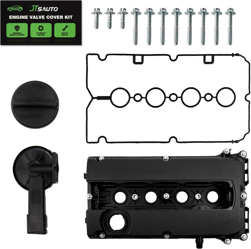 JTSAUTO Engine Valve Cover Kit for 2010-2016 Chevy Cruze, 2012-2018 Sonic, 2013-2020 Trax, 2009-2011 Aveo/Aveo5, G3 2009-2010, Astra, L4 1.6L/1.8L, Replaces # 55558673, 55564395 - Image 1